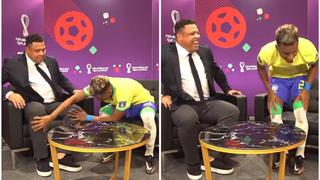 Quería la magia de Ronaldo: Rodrygo frotó las piernas del ‘Fenómeno’ en el Mundial | VIDEO