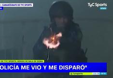 Camarógrafo acusa exceso de fuerza de la Policía argentina y contó cómo recibió balazos de goma