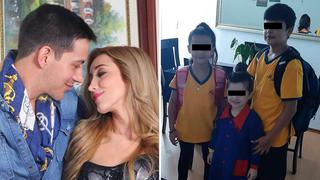 Angie Jibaja: Jean Paul Santa María y su esposa Romina Gachoy mandan por primera vez a sus 3 hijos juntos al colegio│FOTOS