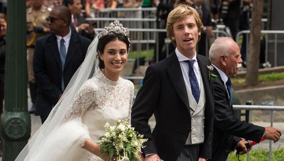 Alessandra de Osma y Christian Hannover se casaron en Lima en el 2018 paralizando la ciudad con una boda real. (AFP).
