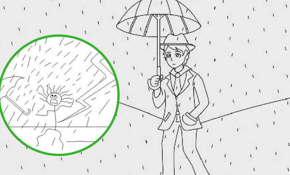 Entrevista De Trabajo La Manera Correcta De Dibujar Al Hombre Bajo La Lluvia Ciudad Ojo 
