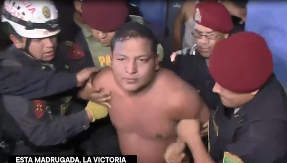 Martín Fuentes Barboza fue detenido tras protagonizar accidente en La Victoria. (Captura: TV Perú)