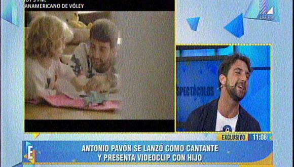 Antonio Pavón se lanza como cantante y presenta videoclip con su hijo 