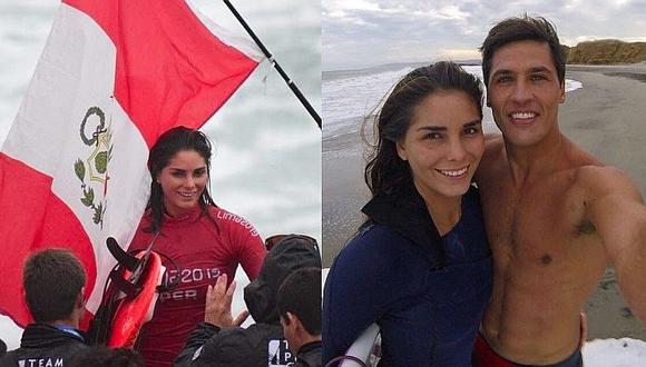 El mensaje alentador de Coco Maggio a su novia surfista Vania Torres, ganadora de medalla de plata 