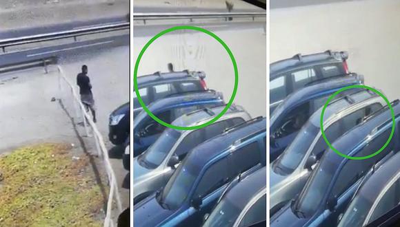 Delincuentes aprovechan distracción de veraneantes para robar a los autos estacionados (VIDEO)