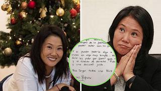 Keiko Fujimori y su carta por Navidad: "Vivan y disfruten cada momento al lado de sus familias" 