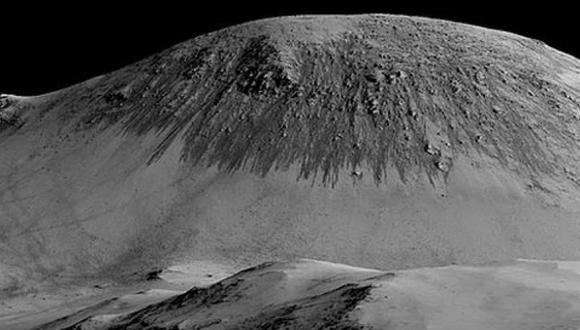 CO2 helado pudo formar barrancos en Marte, no corrientes de agua 