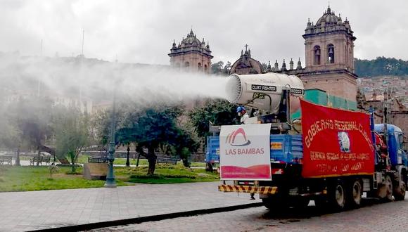Se desinfectarán diversos puntos de la ciudad del Cusco. (Foto: GEC)
