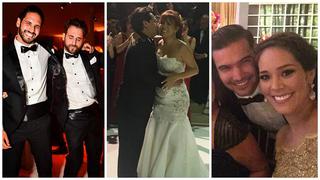 Rodrigo González y Karen Schwarz se vieron las caras en la boda de Magaly Medina