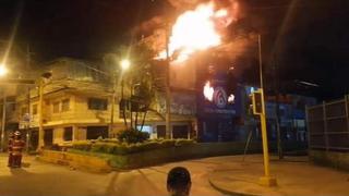 Huánuco: extorsionadores lanzaron granada a ferretería y causan incendio que destruyó el negocio de tres pisos