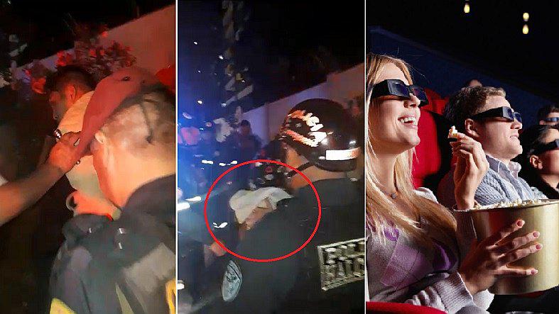 Pareja asaltaba a la salida de cines y con bebé en brazos (FOTOS y VIDEO)