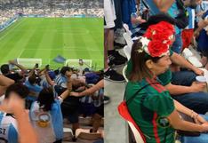 Mexicanos se equivocan con las entradas y terminan con la hinchada argentina en el Mundial
