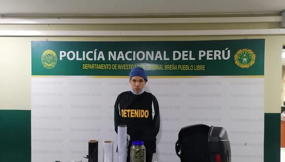 Reincidente. Álvaro Gabriel Salcedo López (38) fue detenido cuando repartía droga. En el 2011 purgó condena por el delito de tráfico ilícito de drogas. (Foto: PNP)