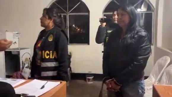 Policía Nacional detuvo a dirigenta vinculada a Sendero Luminoso. Foto: Mininter