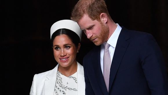 La pareja de duques de Sussex dejan un evento en en el centro de Londres el 11 de marzo de 2019. (Foto: AFP)