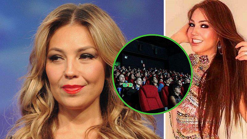Thalía estalla de cólera en pleno cine por el asiento que le tocó (VIDEO)