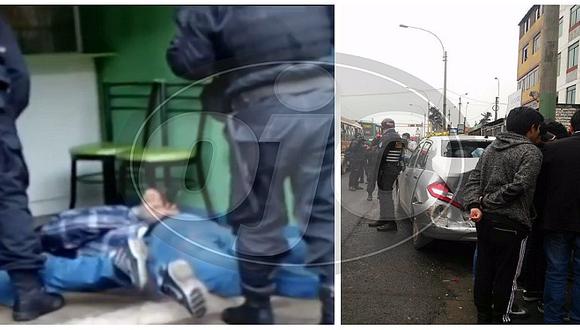 San Borja: dos delincuentes de autopartes caen tras balacera (FOTOS Y VIDEO)