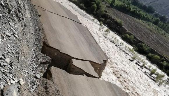 Ica: lluvia y huaycos afectaron carretera dejando aislado pueblo Huayrani en Pisco (Foto: Facebook Anexo Huayrani-Huancano)