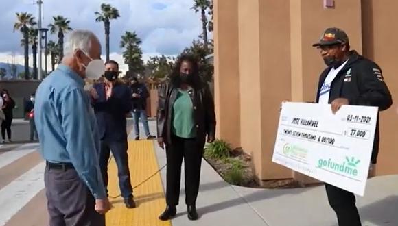 El encuentro se dio en marzo de este año cuando Steven Nava se cruzó con José Villarruel, de 77 años, en una calle de California. (Foto: CNN / Captura)