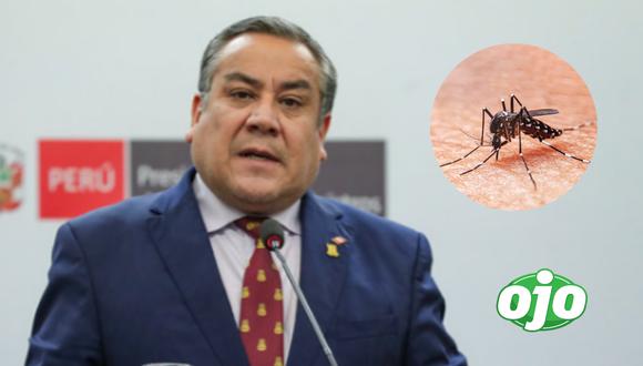 Gustavo Adrianzén anunció que se ha observado una disminución en la curva de contagios de dengue en varias regiones. (Foto: Composición OJO )