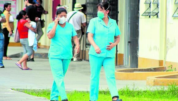 Nueve enfermeras laboran en el hospital Víctor Lazarte Echegaray de Essalud y otra en la Gerencia Regional de Salud.