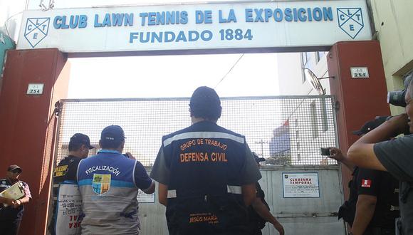  Jesús María: Clausuran Club Lawn Tennis por medidas de seguridad 