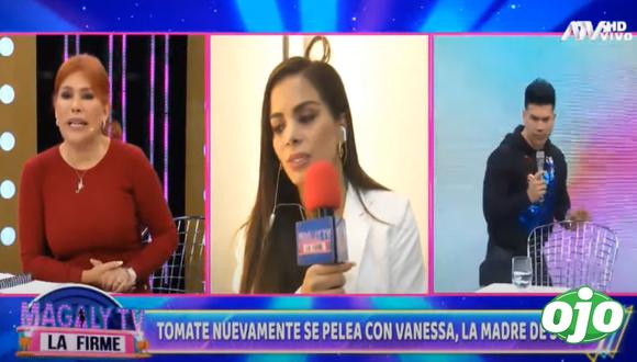 Vanessa López y Tomate Barraza se enfrentan en vivo. Foto: Captura ATV