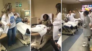 Enfermeras hacen divertido baile para animar a sus pacientes con diálisis (VIDEO)