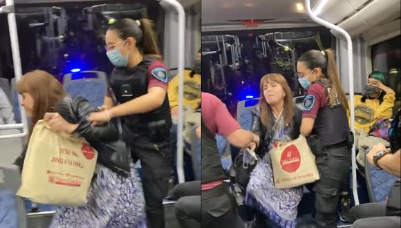 Mujer protagonizó incidente en un autobús en Argentina al negarse a utilizar mascarilla. (Foto: Captura de video)