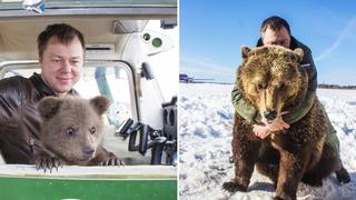 Mansur, el oso rescatado por pilotos que se convirtió en una estrella en TikTok