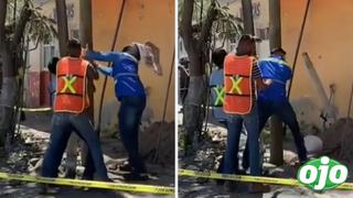 Obrero se salvó su vida gracias a un casco de seguridad | VIDEO