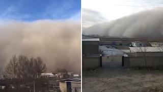 Tormenta de arena "se traga" una ciudad china en pocos minutos y causa pánico (VIDEO)