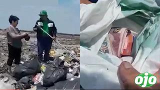 Abuelita botó bolsa de basura con más de 5 mil soles y fue hasta el botadero para recuperar su dinero 