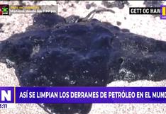 Así se limpia el mar en otros países tras derrame de petróleo