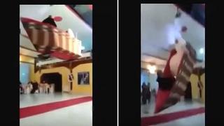 YouTube: Novios protagonizan aparatosa caída en ceremonia de boda [VIDEO]