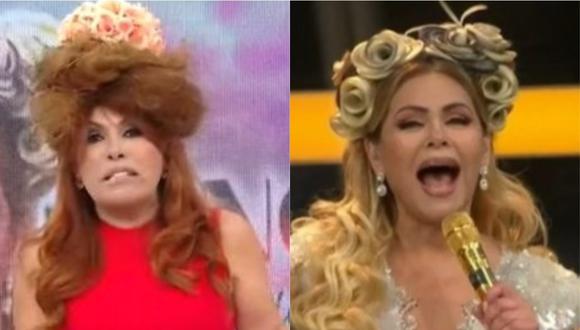 Magaly Medina ironiza con peinados de Gisela Valcárcel en el debut de "El Gran Show". (Foto: Captura de video)