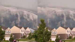 Vecinos captan nubes con extraña forma de tsunami que causa pavor