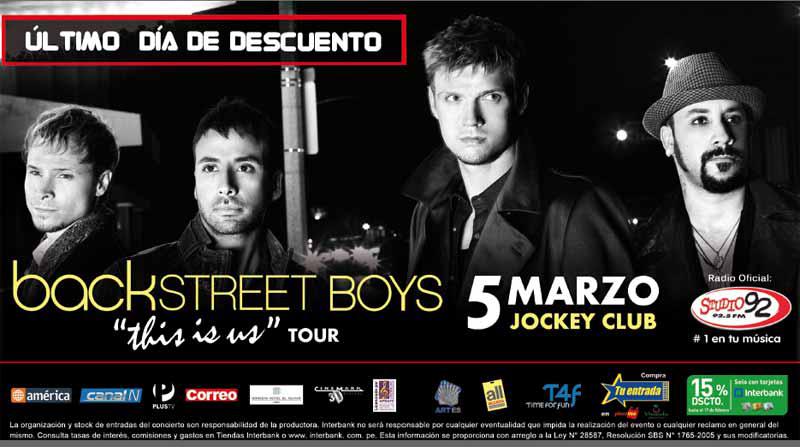 Back Street Boys pronto en Lima  