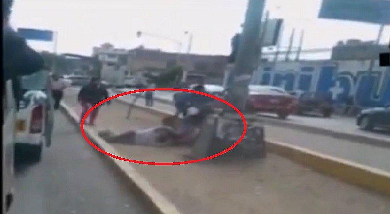 Callao: Cobrador le aplica brutal llave de lucha a colectivero por paradero [VIDEO]
