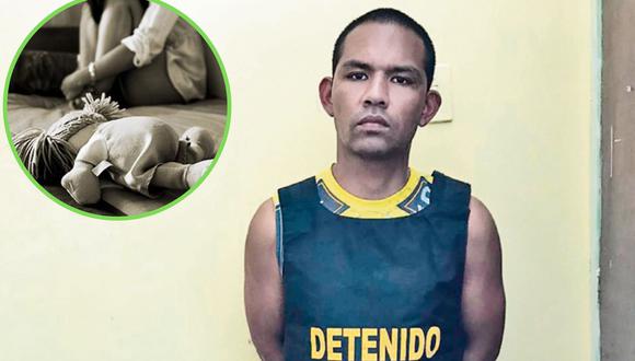 El sujeto fue detenido en la habitación de Chimbote en la que supuestamente atacaba a la menor. (Foto: PNP)