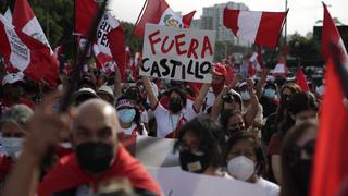 Ciudadanos marchan a favor de la vacancia presidencial en el Centro de Lima | FOTOS