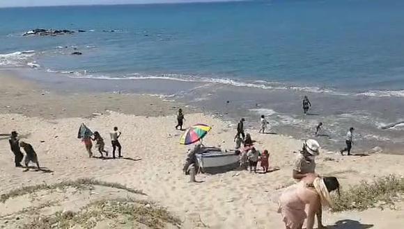Alrededor de 200 bañistas fueron intervenidos por la policía en playa “Las Peñitas” (Foto: Municipalidad Provincial de Talara)