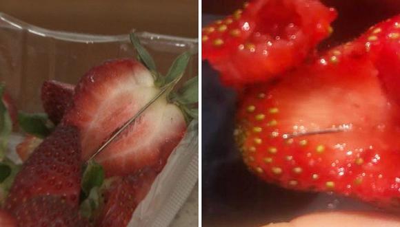 Mujer de 50 años es detenida por insertar agujas en fresas