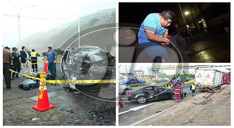 Mala racha en la Costa Verde: dos choques y dos muertos por accidentes 