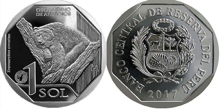 ​BCR pone en circulación una nueva moneda de un sol con el oso andino