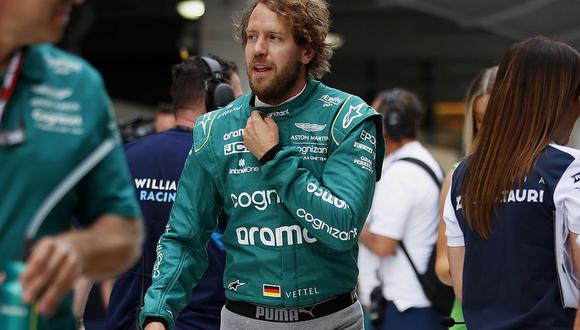 Sebastian Vettel (Aston Martin) con ropa interior.