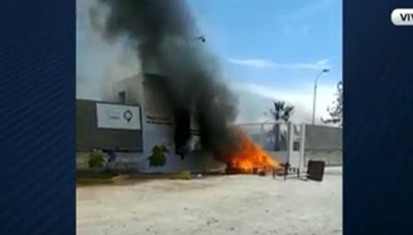 Incendian empresa agroindustrial Danper. Foto: RPP Noticias