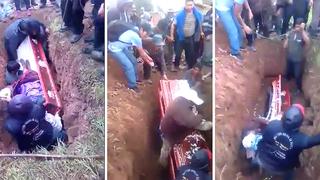 Ataúd cae sobre hombre en pleno entierro (VIDEO)