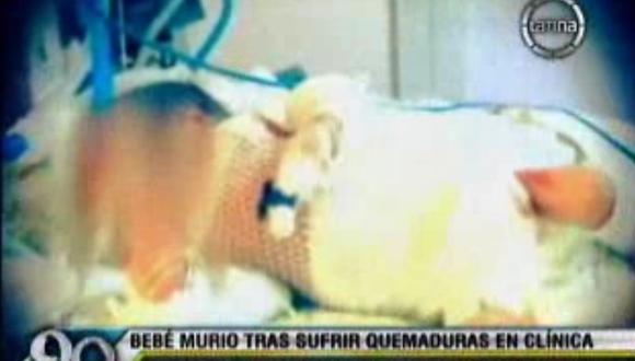 Bebé murió tras sufrir quemaduras en prestigiosa clínica de Surco [VIDEO]