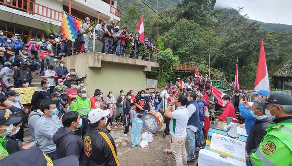 Machu Picchu entra a huelga indefinida con bloqueo de vía férrea hasta nuevo aviso (Foto: Juan Sequeiros)
